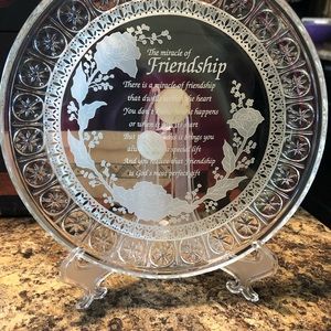 Crystal friendship plate